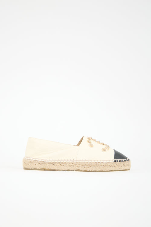 Chanel Leather CC Espadrille Flat