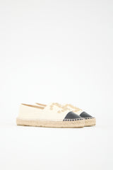 Chanel Leather CC Espadrille Flat