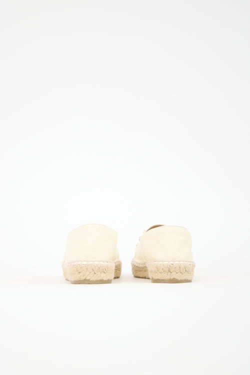 Chanel Leather CC Espadrille Flat