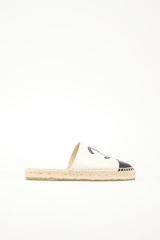 Chanel Leather CC Espadrille Mule