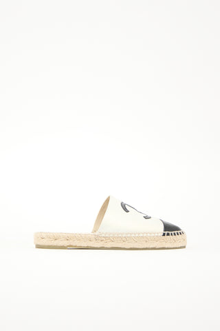 Chanel Leather CC Espadrille Mule