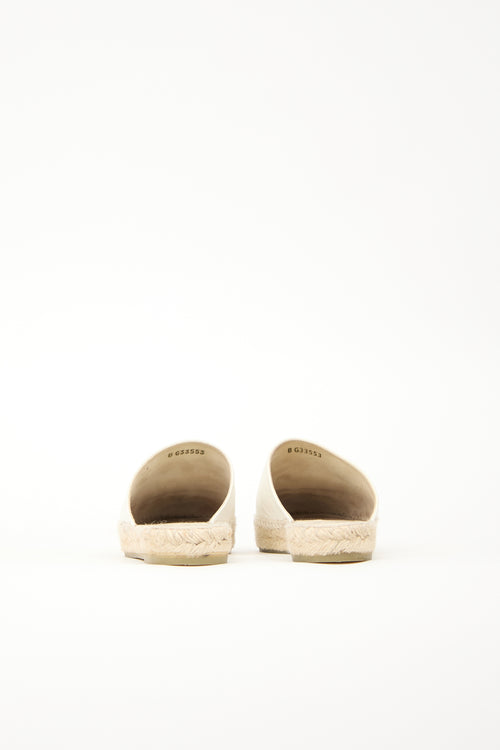 Chanel Leather CC Espadrille Mule