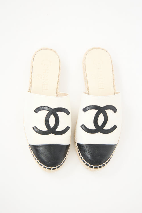Chanel Leather CC Espadrille Mule
