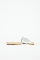 Chanel Leather CC Espadrille Slide