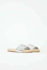 Chanel Leather CC Espadrille Slide