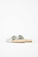 Chanel Leather CC Espadrille Slide