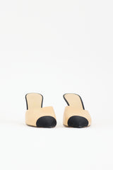 Chanel Leather CC Pearl Mule