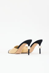 Chanel Leather CC Pearl Mule