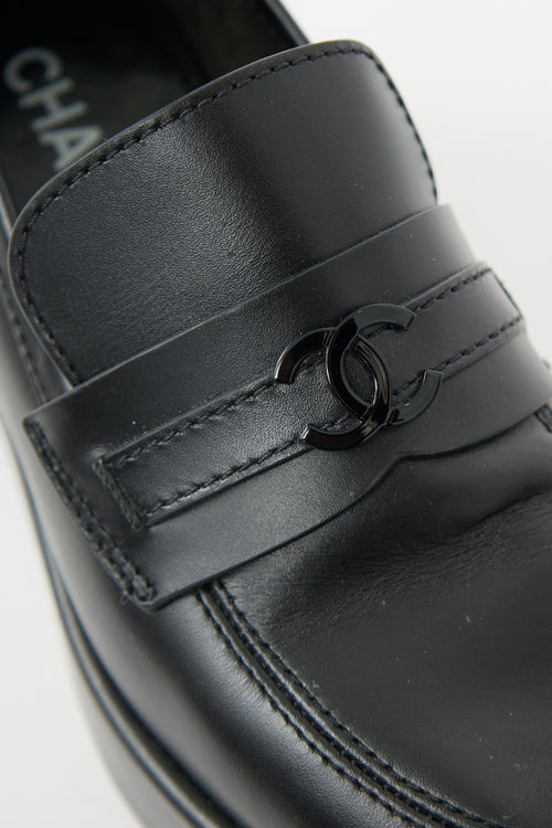 Chanel Leather CC Platform Loafer