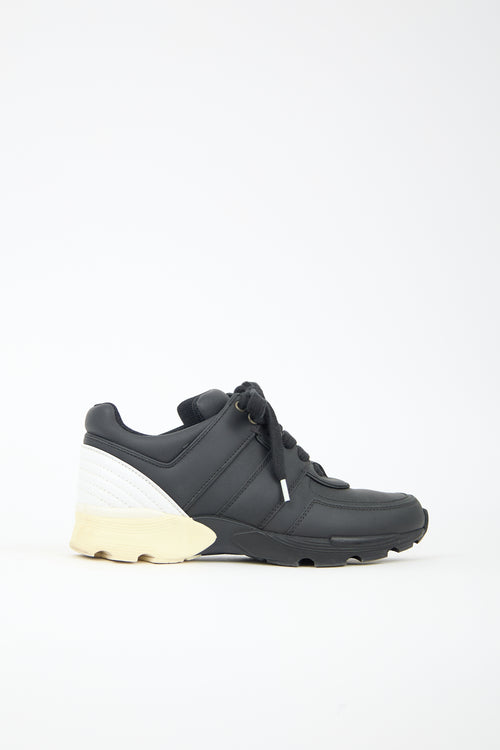 Chanel Leather CC Quilted Sneaker