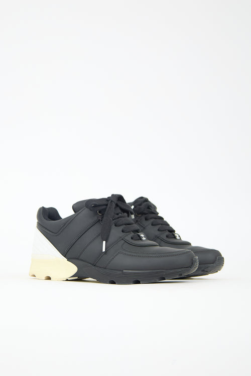 Chanel Leather CC Quilted Sneaker