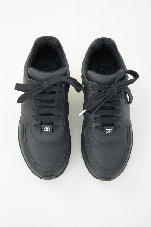 Chanel Leather CC Quilted Sneaker