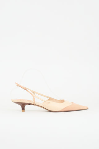 Chanel Leather CC Slingback Heel