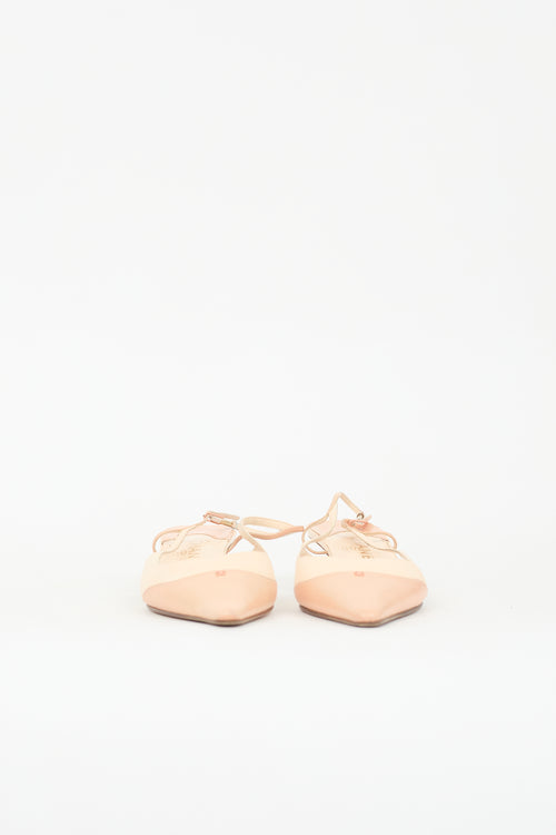 Chanel Leather CC Slingback Heel