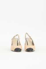 Chanel Leather CC Slingback Pump