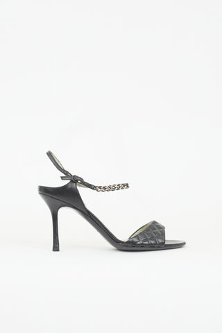 Chanel Leather Chain Slingback Heel