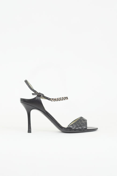 Chanel Leather Chain Slingback Heel