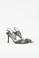 Chanel Leather Chain Slingback Heel