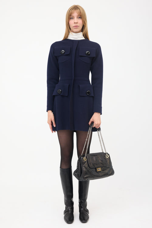 Chanel Leather Drill Accordion Flap Bag