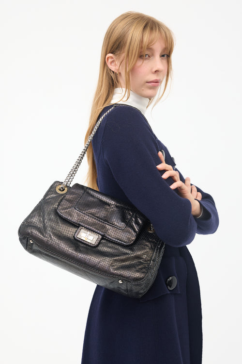 Chanel Leather Drill Accordion Flap Bag