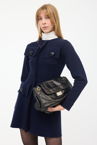 Chanel Leather Drill Accordion Flap Bag