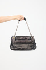 Chanel Leather Drill Accordion Flap Bag