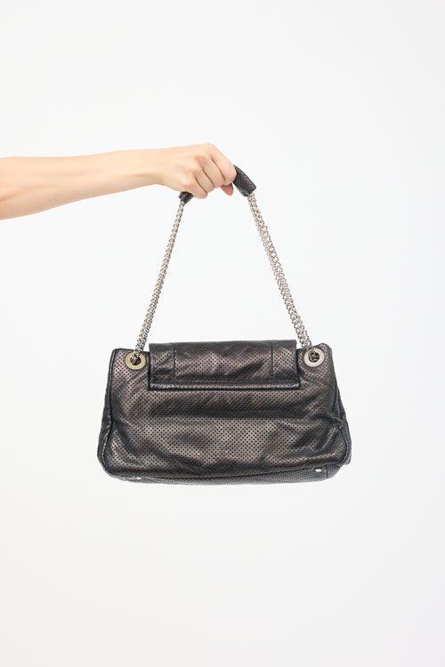 Chanel Leather Drill Accordion Flap Bag