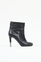 Chanel Leather Folded Collar Boot