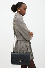 Chanel Leather Jumbo Double Flap Bag