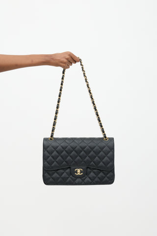 Chanel Leather Jumbo Double Flap Bag