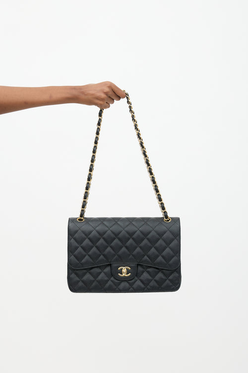 Chanel Leather Jumbo Double Flap Bag