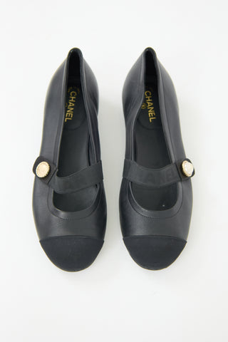 Chanel Leather Mary Jane Flat