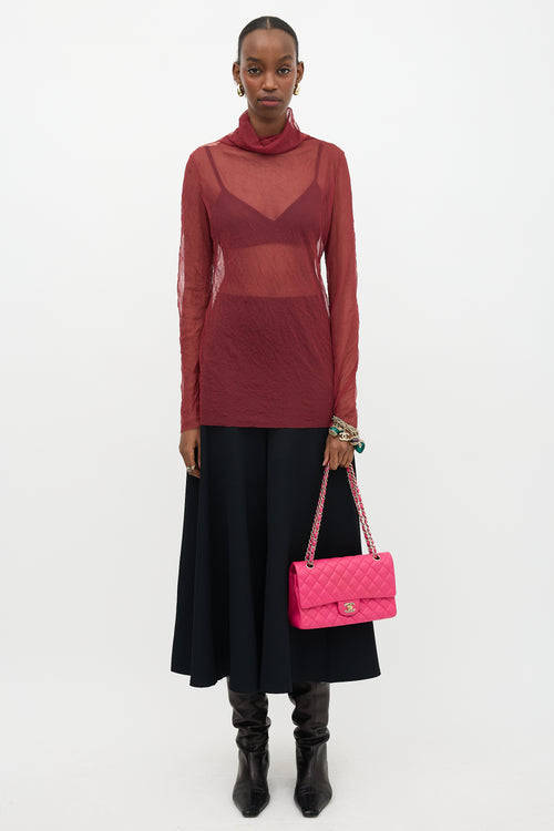 Chanel Leather Medium Double Flap Bag