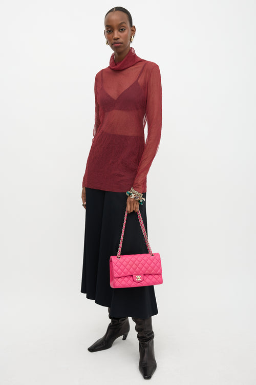 Chanel Leather Medium Double Flap Bag