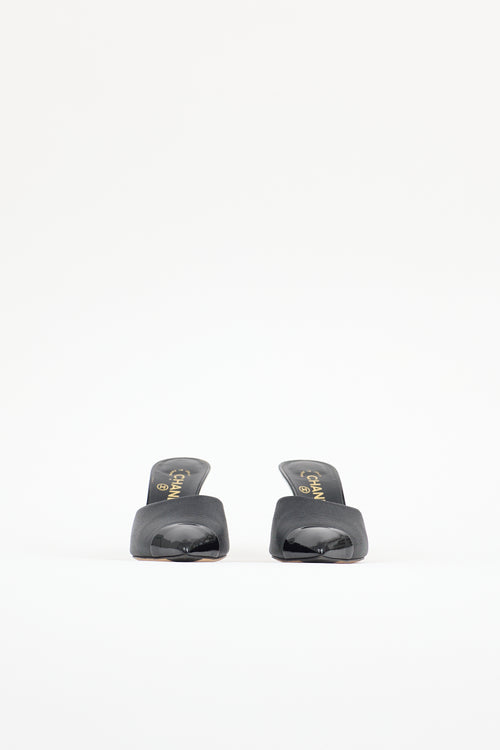 Chanel Leather Pearl CC Mule