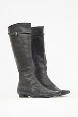 Chanel Leather Perforated CC Boot