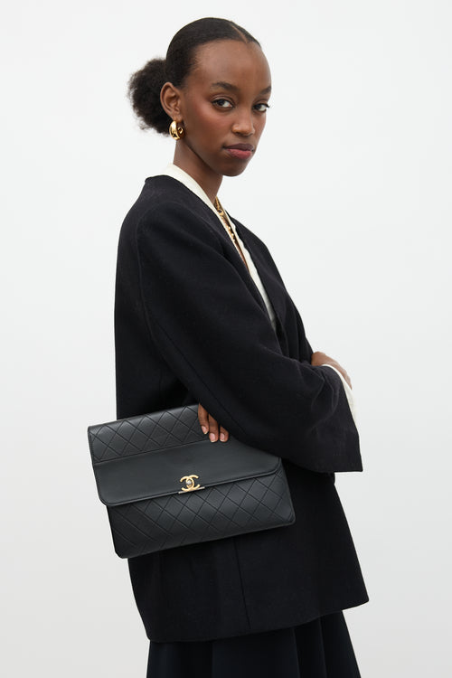 Chanel Leather Sleek and Chic  Clutch