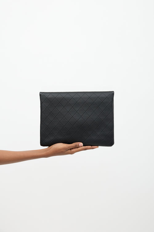 Chanel Leather Sleek and Chic  Clutch