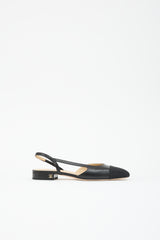 Chanel Leather Slingback Flat
