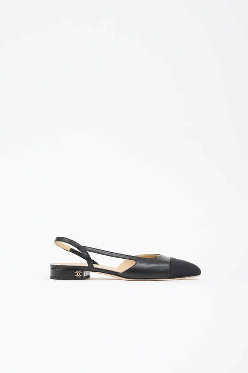 Chanel Leather Slingback Flat