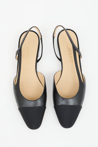 Chanel Leather Slingback Flat