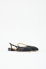 Chanel Leather Slingback Flat