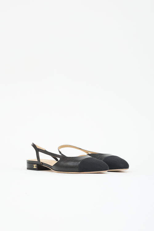 Chanel Leather Slingback Flat