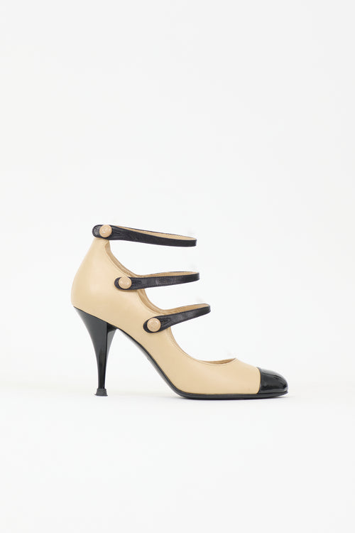Chanel Leather Strappy Pump