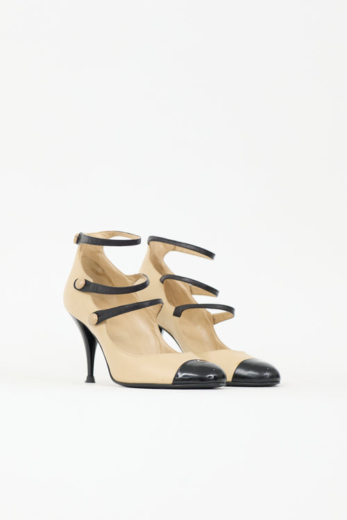 Chanel Leather Strappy Pump