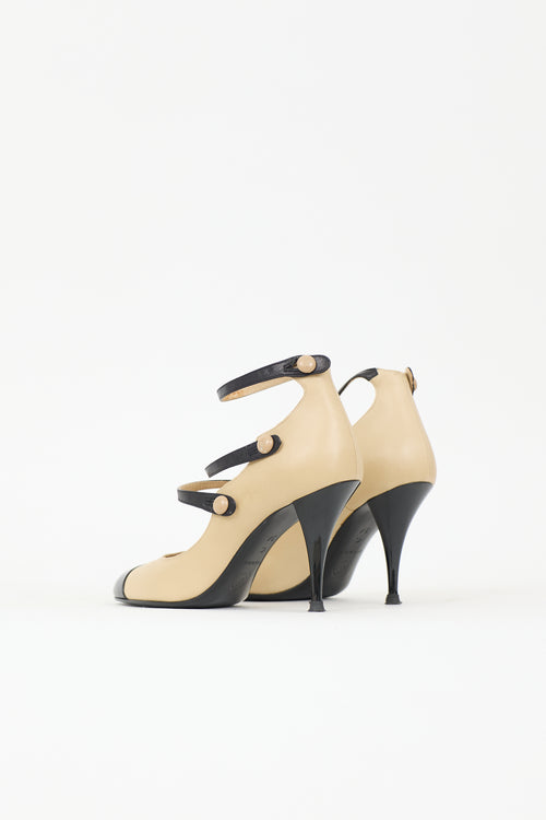Chanel Leather Strappy Pump