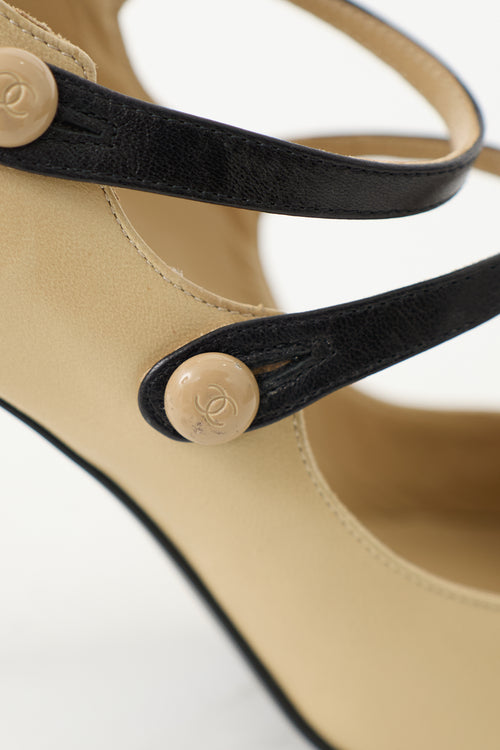 Chanel Leather Strappy Pump