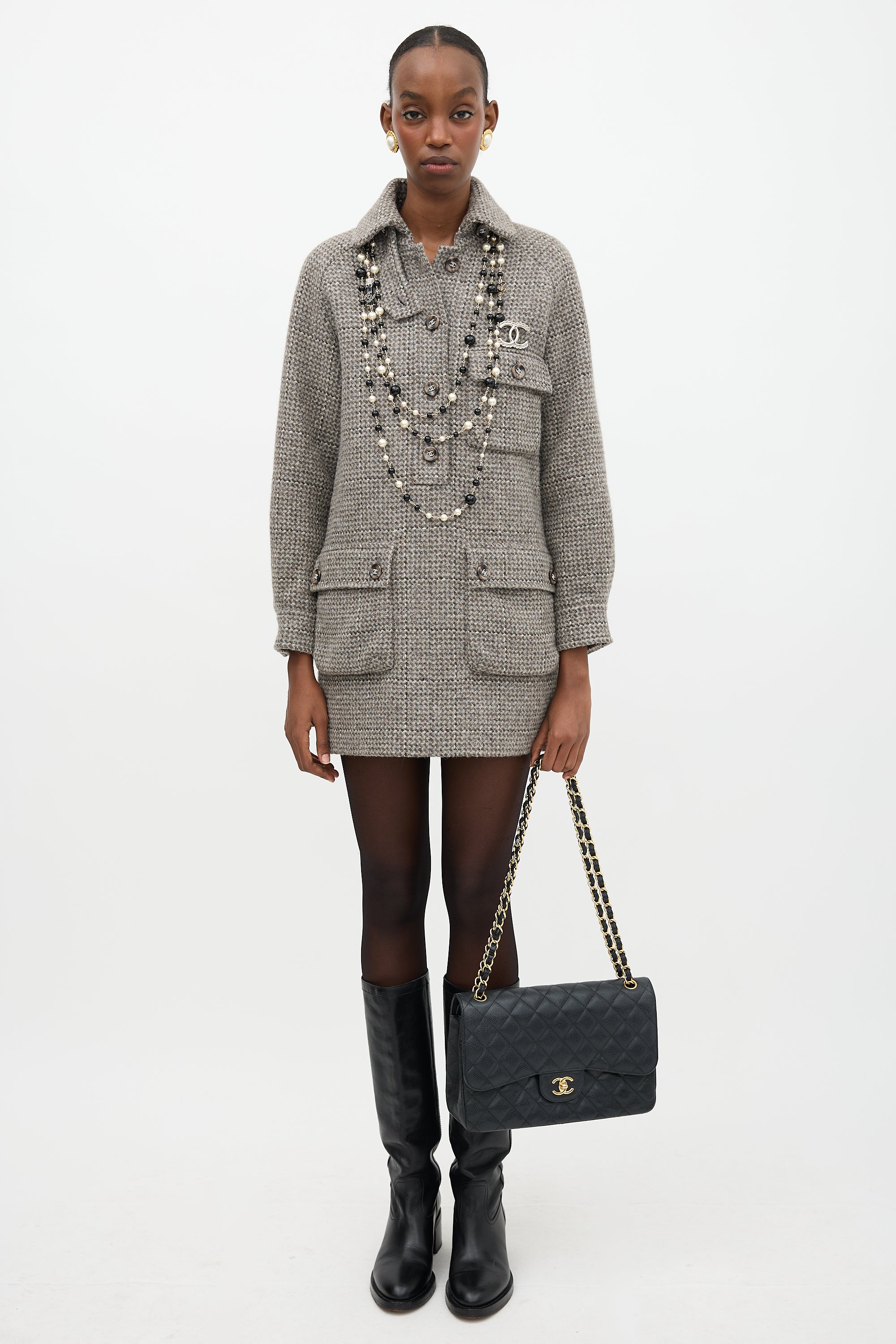 Chanel // Pre-Fall 2024 Wool Tweed Dress VSP Consignment Chanel // Pre-Fall 2024 Wool Tweed Dress VSP Consignment