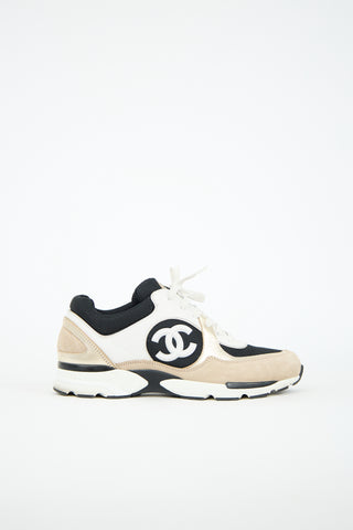 Chanel Leather & Mesh CC Sneaker