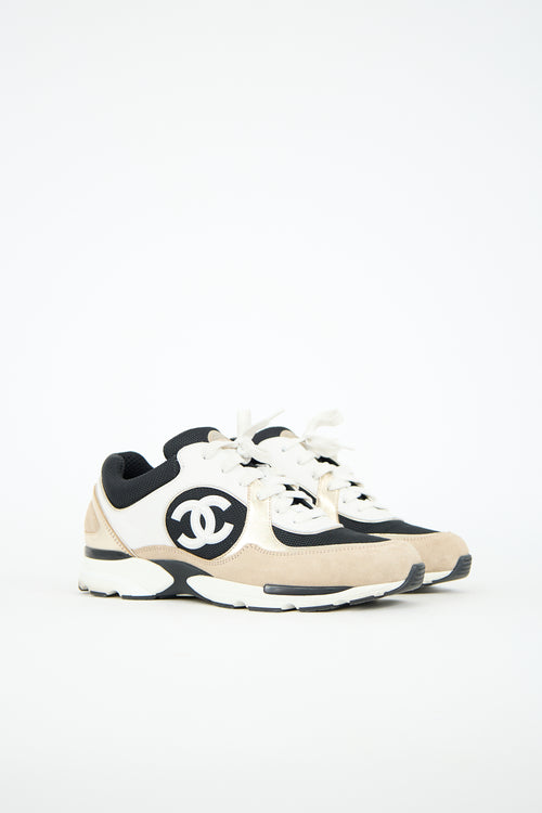 Chanel Leather & Mesh CC Sneaker